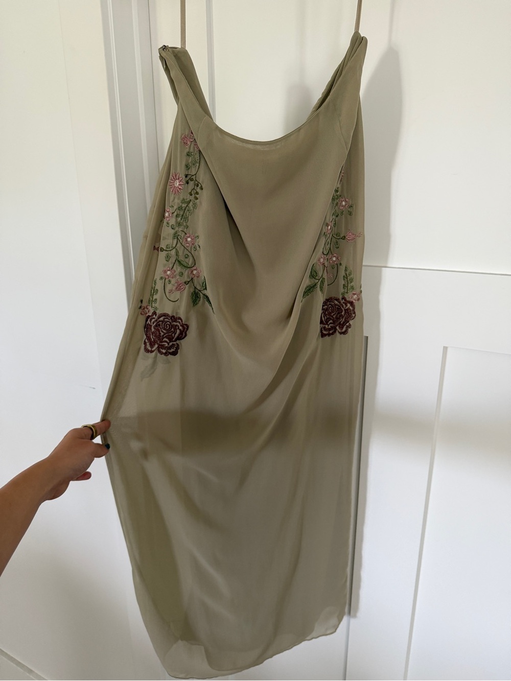 House of CB Beige Sheer Set with Western Floral Embroidery - Picture 10 of 15